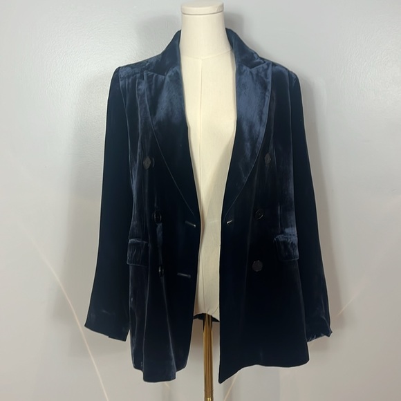 Massimo Blue Silk Jacket - Picture 3 of 17